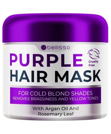 BELLISSO Purple Shampoo, Conditioner & Hair Mask Set - Sulfate-Free Salon Grade Formula for Platinum, Silver & Grey Hair - Hydrating Toner for Shimmer Correction - Buy Online on SooperMarket.com
