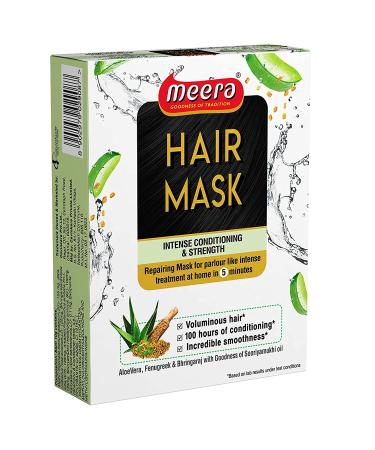 Metrol Meera Hair Mask with Aloe Vera Fenugreek & Bringaraj - (for Intense Conditioning & Strength) 4 x 30 g 120 g