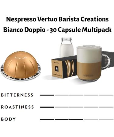 Nespresso Vertuo Bianco Doppio Coffee Capsules - 3 Boxes (30 Pods) Bundled with Border Biscuits Selection & Giftable Tote Bag - Buy Online on SooperMarket.com