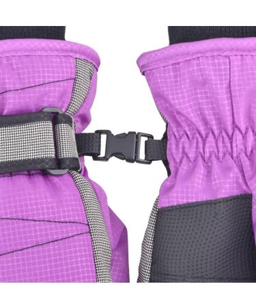 TRIWONDER Children's Ski Gloves - Thermal Fleece Warm Winter Gloves for Boys & Girls A - Purple S (6-7 Years) - Buy Online on SooperMarket.com