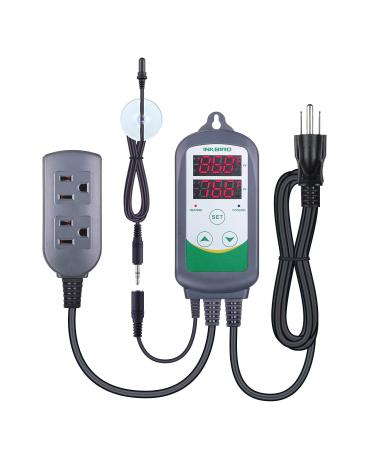 Inkbird ITC-308S Aquarium Heating and Cooling Dual Stage Temperature Controller Freshwater Saltwater Aquarium Tropical Fish Ornamental Shrimp