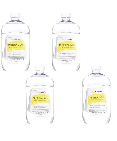 Swan Mineral Oil 16 oz, 4 Pack 16 Fl Oz (Pack of 4)