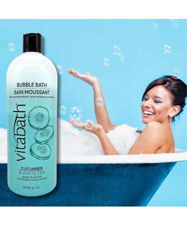 Vitabath Cucumber & White Tea Bubble Bath - Rich Foaming Aromatherapy Soak for All Skin Types | Moisturizing & Nourishing - 33.8 fl oz - Buy Online on SooperMarket.com