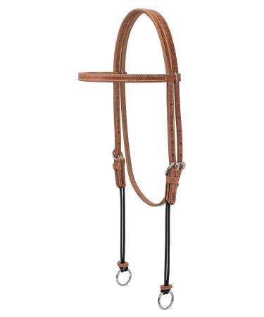 Weaver bridle made of leather and nylon browband