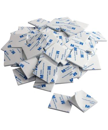 UPINS 120 Pack Square Double Sided Foam Tape Strong Pad Mounting Adhesive Tape (White)