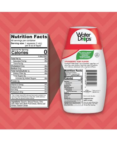 SweetLeaf Water Drops - Strawberry Kiwi Stevia Water Enhancer 1.62 fl oz | Zero Calories - Buy Online on SooperMarket.com