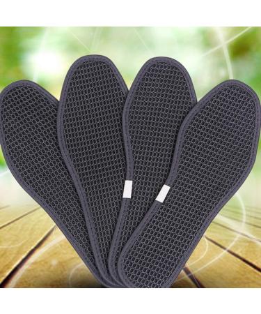 EXCEART 2 Pairs Bamboo Charcoal Odor Control Shoe Insoles - Size 40 Black 24x5cm - Buy Online on SooperMarket.com