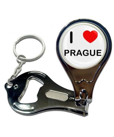 BadgeBeast.co.uk I Love Prague - Key Ring Bottle Opener and Nail Clipper