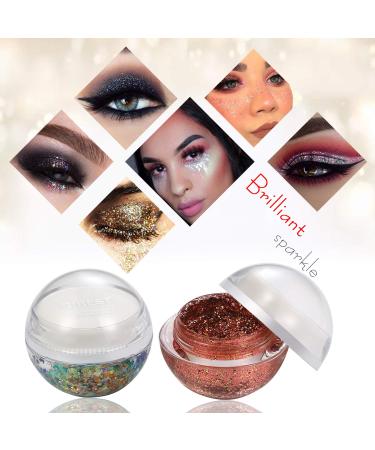 2Pcs Vegan Holographic Body Glitter Cruelty-Free Nail Hair Face & Body Glitter for Festivals & Cosplay - Buy Online on SooperMarket.com