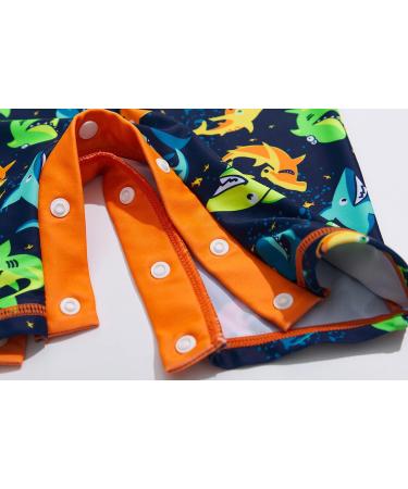 BONVERANO Baby Boys Swimsuit 12-18 Months | Colorful Shark One Piece Swimwear with UPF 50 - Buy Online on SooperMarket.com