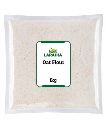 Oat Flour 1kg by Laraska Vegan. Non-GMO Low-Carb Oat Flour with Protein & Dietary Fiber for Baking Cooking & More
