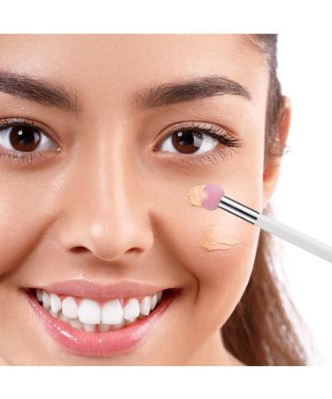 6-Piece Sponge Makeup Applicator Set - Washable Powder Puff & Brush for Flawless Foundation Concealer & Eyeshadow - Pink & Black - Buy Online on SooperMarket.com