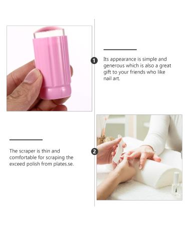 Minkissy 6-Piece Nail Art Silicone Stamp Set - Clear Nail Stamper & Scraper for Perfect Manicure - Buy Online on SooperMarket.com