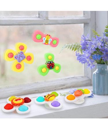 AIUOKYA 6 PCS Suction Cup Spinner Toys | Simple Dimple Suction Toy for Kids | Silicone Bubbles | Bath & Window Play | Baby Toys 1+ Years - Buy Online on SooperMarket.com