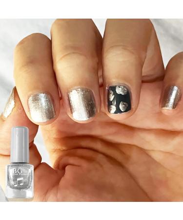 Silver Nail Polish Glitter Nail Polish - Quick Dry Breathable Nail Varnish - Holographic Metallic Mirror Effect No UV Needed Nail Polish Nail Art DIY Nail Salon for Women Girls at Home - Buy Online on SooperMarket.com