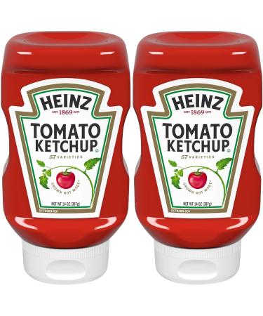 Heinz, Tomato Ketchup, 14oz Squeeze Bottle (Pack of 2)