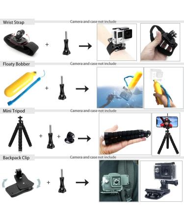 BMUUPY GoPro Hero 8 Black Accessories Kit - Waterproof Housing Case, Filter, Lens Screen, Chest Strap, Bike & Car Mount Set - Buy Online on SooperMarket.com
