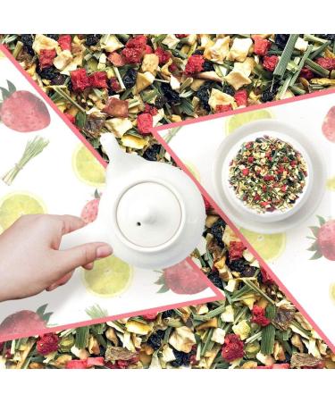 Plant Gift Summer Fun Fruit Tea Oganic Fruit Herbal Tea All Natural Flavors Loose Leaf Apple Grape Lemongrass Lemon Peel Strawberry Non GMO Vegan Tea Bags Into Iced Tea & Hot Tea 70G/2.5oz - Buy Online on SooperMarket.com