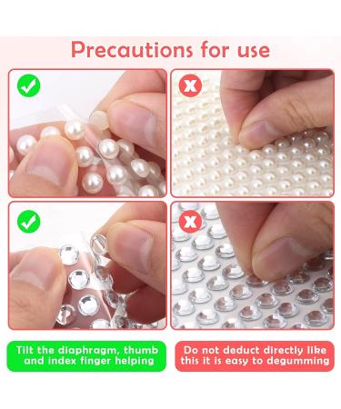 2032 Piece Self Adhesive Hair Gems, Pearls & Jewels Stickers - 7 Sizes for Makeup, Crafts & Home Decor - Buy Online on SooperMarket.com