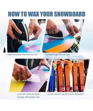 Tondiamo All Temp Snowboard Wax Block 500g with Scraper - Ski & Snowboard Wax Kit | White Snowboarding Wax for Downhill Tuning & Maintenance - Buy Online on SooperMarket.com