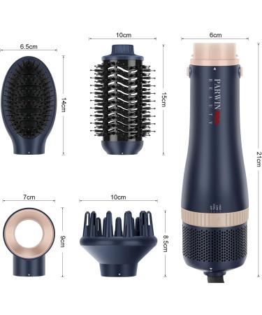 PARWIN PRO BEAUTY 4 in 1 Hairdryer Hot Air Brush Set - 1000 Watts Blue | Drying, Smoothing, Volume, Styling Ion Care - Buy Online on SooperMarket.com