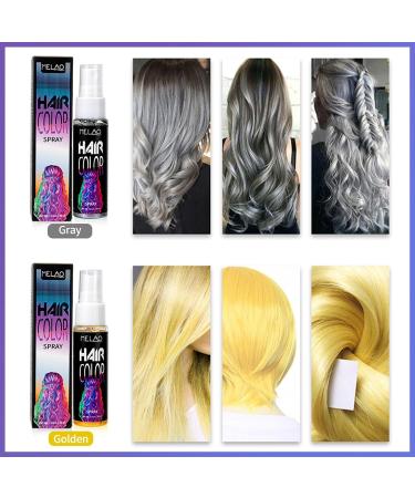 MIELIKKI Temporary Hair Color Spray Wash Out Hair Colour Wax Washable Party Fancy Dress Up Yellow Gold - Buy Online on SooperMarket.com