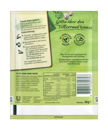 Buy Knorr Salmon Cream Gratin Mix - 2 Portions of Delicious Casserole with Natural Ingredients | International Shipping Available - Buy Online on SooperMarket.com