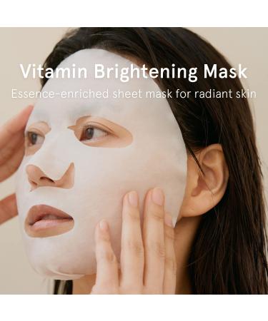 ONE THING Vitamin Brightening Mask - 5 Sheets | Niacinamide & 12 Vitamins | Brightening Facial Sheet Mask for Dull Skin & Dark Spots | Vegan Korean Skin Care - Buy Online on SooperMarket.com