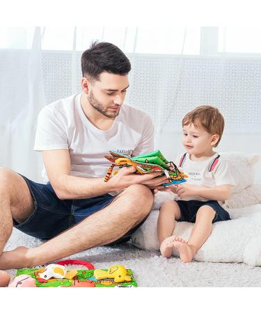 Jollybaby Soft Crinkle Tail Book for Babies - Farm Theme | Sensory Teething & Early Development Toy | Interactive Baby Girl & Boy Gift - Buy Online on SooperMarket.com