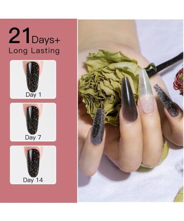 ROSALIND Blue Glitter Poly Nail Gel Set - 6PC 15ML Colors for Super Shiny Diamond Nail Extensions - Easy & Trendy Gel Nails for Beginners - Buy Online on SooperMarket.com