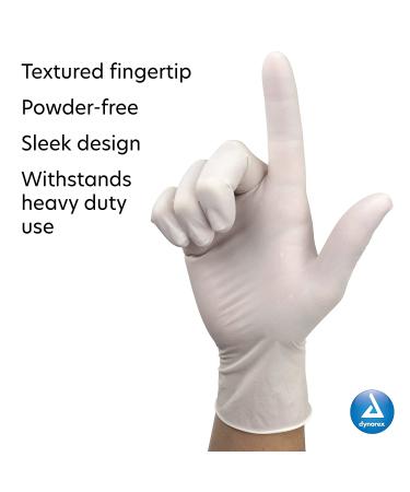 Dynarex Safe-Touch Latex Exam Gloves - Powder-Free, Medium, 100/Box - Healthcare, Law Enforcement, Industrial & Salon/Spa Use - Buy Online on SooperMarket.com