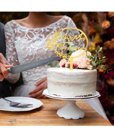 Amaxiu 2 Pack Mr and Mrs Forever Cake Toppers Gold Wedding Cake Toppers Double-Sided Glitter Cake Toppers Acrylic Cupcake Toppers Cake Decorations for Birthday Engagement Anniversary(Gold) - Buy Online on SooperMarket.com