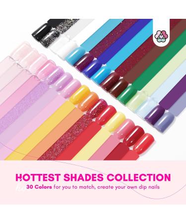 SAVILAND Dip Powder Nail Kit - 30 Colors Keratin Starter Set with Drill Liquid Base Coat & Activator for Home DIY Salon - Perfect for All Seasons - Buy Online on SooperMarket.com