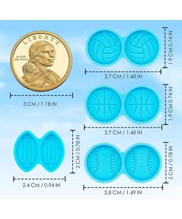 4 Pairs Ball Stud Earring Silicone Resin Mold for DIY Jewelry Crafting - Buy Online on SooperMarket.com