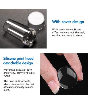 6-Piece Nail Art Plates Set - Stamping Stencils with Transparent Stamper & Scratch Tool | Plant & Animal Motifs for DIY Manicure - Buy Online on SooperMarket.com