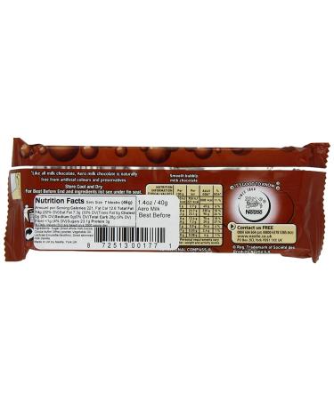 Nestle Aero Milk Chocolate Bar 1.4oz (27g), Pack of 12 - Delicious Airy Chocolate Treat - Buy Online on SooperMarket.com