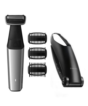 Norelco Philips Bodygroom Series 3500 Showerproof Body Trimmer for Men with Back Attachment BG5025/49 Handle Old Version