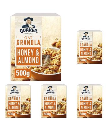 Quaker Honey and Almond Oat Granola 500 g (Pack of 5)