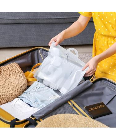 Travel Set Cosmetics - 16 Leak-Proof Bottles (60ml & 30ml) with Cultural Bag | Refillable Plastic Travel Containers for Shampoo Lotion & Shower Gel - Buy Online on SooperMarket.com
