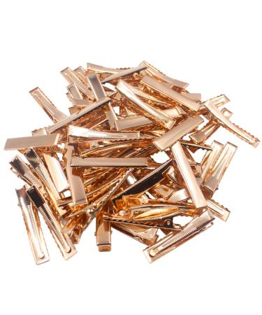 CELLOT 45mm Hair Clips Single Prong Metal Alligator Clips Hairbow Accessory for DIY Craft -Gold 50 Pieces