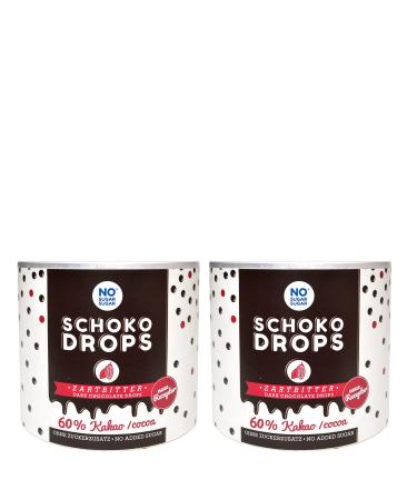No Sugar Sugar Daring bitter chocolate ends with 60% cocoa proportion (2x250g) made without added sugar sweetened with erythritus and stevia dark chocolate 250 g (2 pack)