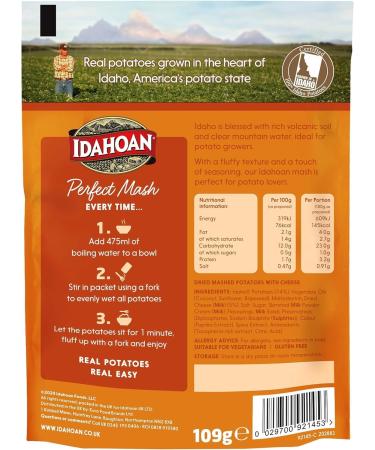 Idahoan Mashed Potato Cheddar Cheese Pack of 4 x 109g Instant Mash Potato Made in USA - Buy Online on SooperMarket.com