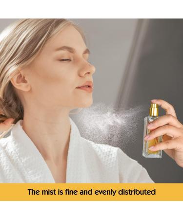 Ysimple 2 Pack 100ml Perfume Atomiser Portable Clear Empty Glass Perfume Spray Bottles Refillable Perfume Atomizer Large Cosmetic Fine Mist Atomizer for Travel(Gold) 100ml Gold - Buy Online on SooperMarket.com