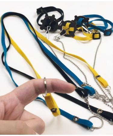 Soft Suede Adjustable Reptile Lizard Harness Leash Adjustable Light Soft Fashion (Yellow) - Buy Online on SooperMarket.com