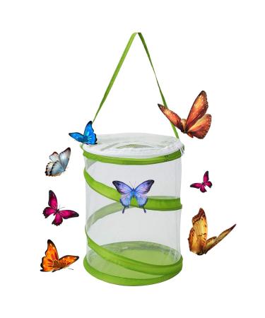 Butterfly Net Habitat Clear Butterfly Enclosures Mini Mesh Cage - butterfly cage for caterpillars Butterfly Enclosures for Indoors 6.3" x 7.9" Tall