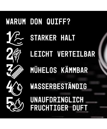 Don Quiffe Hairwax | Premium Beeswax Pomade for Men & Women | Strong Hold Water Resistant Matte Finish | Ideal for Short Hair Styles - Buy Online on SooperMarket.com