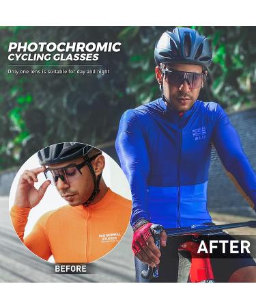 KAPVOE Photochromic Cycling Glasses | MTB Sunglasses with Clear Colorful Lenses - Buy Online on SooperMarket.com