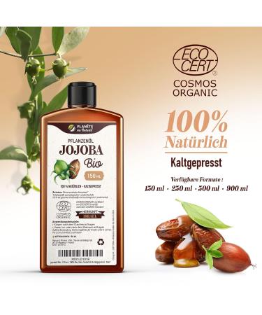 Jojoba Oil Organic 250 ml - 100% Pure Natural & Cold Pressed - Buy Online Internationally - Buy Online on SooperMarket.com