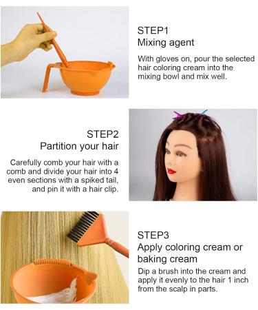 Hair Dye Color Brush and Bowl Set Hair Color Brush Mixing Bowl Kit for Hair Tint Dying Coloring Applicator - Buy Online on SooperMarket.com