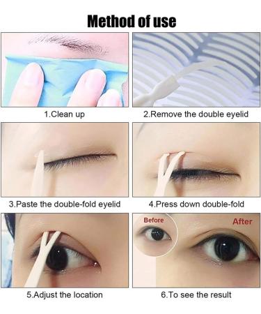 360pcs Lace Eyelid Lifter Tape Invisible Fiber Double Eyelid Tape Stickers Roll Lace Mesh S Shape Water Adhesive Eyelid Stickers for Droopy Uneven (with Fork Rods and Tweezers) - Buy Online on SooperMarket.com